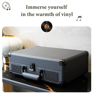 Trong Kho Giá cả phải chăng thấp moq 3-tốc độ bt5.0 + Hi-Fi Stereo xách tay vali Turntable Vinyl ghi âm Máy nghe nhạc với xây dựng trong loa - Product Image 5