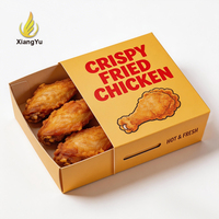 Boîtes à poulet frit en papier kraft de qualité alimentaire, contenants à emporter écologiques, personnalisables pour l'emballage de poulet frit