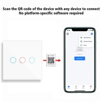 Interrupteur mural intelligent Matter Smart Touch EU UK 1 2 3 4 Gang WiFi, contrôle vocal à distance par Alexa Google Homekit, sans neutre