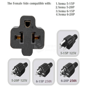 <span class=keywords><strong>4</strong></span>-en-1 15 Amp hogar enchufe de CA a 20 Amp cuchilla <span class=keywords><strong>T</strong></span> adaptador de 5-15P a 5-15R/5-20R/6-15R/6-20R - Product Image 5
