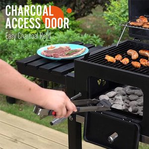 Vỉ Nướng Than Quá Khổ Dễ Dàng Làm Sạch Với Khu Vực Nấu Ăn Cực Lớn Vỉ Nướng BBQ Cho Cắm Trại Ngoài Trời Và Gia Đình Tụ Họp Màu Đen - Product Image 6