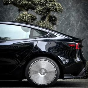Enjoliveurs de roues rétro noirs et dorés à motif floral pour <span class=keywords><strong>Tesla</strong></span> <span class=keywords><strong>Model</strong></span> <span class=keywords><strong>3</strong></span> <span class=keywords><strong>Model</strong></span> Y 19 20 pouces, protections de jantes personnalisées - Product Image 5
