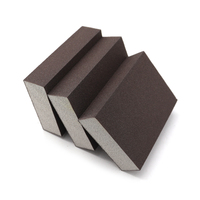 Éponge de ponçage haute densité 100*70*25mm pour ponçage humide et sec, logo OEM disponible pour la peinture automobile et le polissage du bois