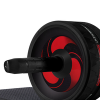 Rouleau abdominal silencieux robuste pour exercices avec poids libres, grande taille, équipement de sport et de gym, roue abdominale à pneu large pour brûler les graisses
