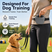 Sac de dressage pour chien, étanche, écologique, en silicone, avec fermeture magnétique, ceinture ajustable mains libres, pochette à friandises pour l'agilité