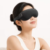 Masque de massage oculaire sans fil avec 3 niveaux de chauffage, massage par vibration et sangle Velcro réglable
