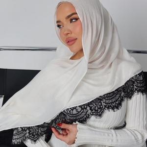 Hiyab Modal de Encaje, Suave, Ligero, Transpirable, de Rayón con Gorro, Diseño Más Reciente, Marca <span class=keywords><strong>Klay</strong></span> - Product Image 2