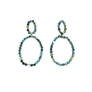 Boucles d'oreilles pendantes tendance en acier inoxydable 316L avec placage or PVD, durables et résistantes - Product Image 1