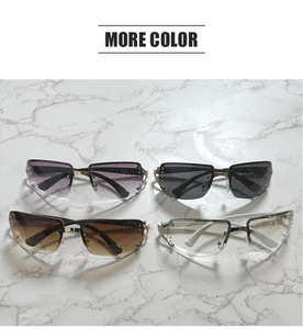 Trendy Y2K Retro Rimless Square <b>Sunglasses</b> for Men Diamond Celebrous Fashion UV400 Hot for Men Women Girls - Product Image 6