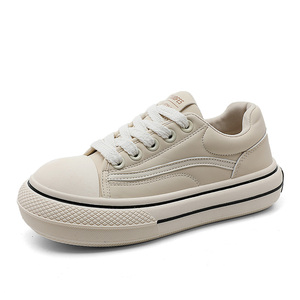 Zapatos de Mujer Nuevos 2024 con Punta Redonda, Cordones, Estilo Casual, Plataforma Gruesa, Aumentan la Estatura, Zapatos de Moda para Estudiantes - Product Image 3
