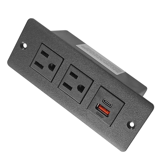 US Standard Tabletop Embedded Furniture Power Socket Built-in Nightstand USB  Type-C Socket