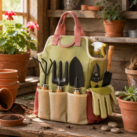 Ensemble d'outils de jardin avec pulvérisateur, intérieur et extérieur, kit complet d'outils de jardin avec sac et gants, ensemble d'outils de jardinage