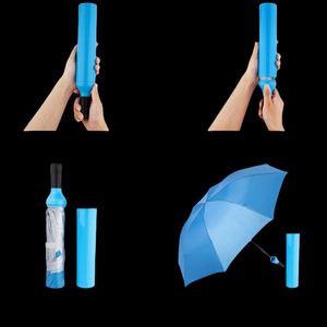Creative Wine Bottle Umbrella Custom logo 3 Folding Umbrella Rain Sun Sunshade Uv Protection - Product Image 3