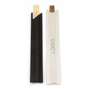 Customized Logo Disposable Carbonized Japanese Bamboo Wooden Chopsticks With Knot