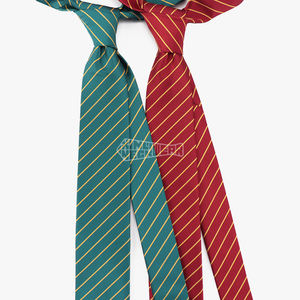 Vente en gros de cravates en polyester de marque Slim 6cm <span class=keywords><strong>Repp</strong></span> rayé avec motif jacquard avec logo personnalisé - Product Image 2
