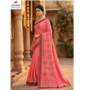 Sari traditionnel en coton Ajmera Suti imprimé, ethnique, pour usage quotidien, confortable, élégant, pour les fêtes, séchage rapide, toutes saisons, coupe classique pour femmes - Product Image 1