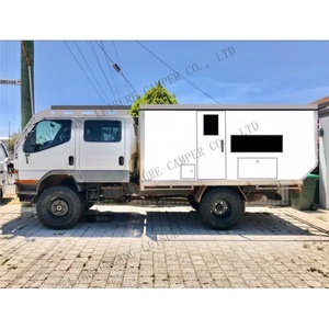 Trọng lượng nhẹ RV Motorhome unimog Pop xe tải hàng đầu cắm trại dài overland 4x4 Expedition xe tải cắm trại ISUZU NPS khay trượt trên cắm trại - Product Image 4