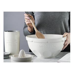Tazón para mezclar Mason Cash de 4.5 Qt, tazón de cerámica blanca para hornear con logotipo en relieve para cocinar y hornear en casa. - Product Image 1