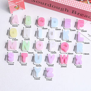 Perles en acrylique colorées en forme de lettres anglaises, perles lâches pour la fabrication artisanale de bijoux, accessoires pour bracelets et pendentifs - Product Image 2