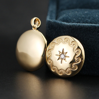 Idées cadeaux pour la Saint-Valentin MaiYi, collier avec pendentif en or jaune 18 carats serti de moissanite, pendentif photo personnalisé pour homme et femme