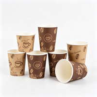 Gobelets en papier à paroi simple écologiques jetables de 2,5 oz pour la dégustation de boissons, logo personnalisé, usage unique