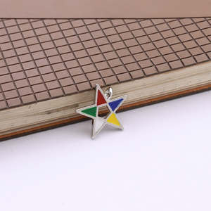 DIY Fabrication de Bijoux Métal Émail Lettre Grecque Club Signe Ordre Étoile Orientale Charme Maçonnique Sororité OES <span class=keywords><strong>Pendentif</strong></span> Mode - Product Image 3