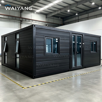 Maison Modulaire de Luxe en Conteneur 20 pieds Extensible Pliable Préfabriquée Design Moderne Salle de Bain Cour Installation Rapide Montage Facile