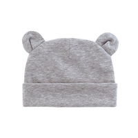 Topi Beanie untuk bayi baru lahir, topi Beanie warna Solid gaya telinga Mickey desain uniseks 0-6 bulan musim panas musim gugur