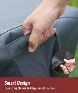 Cubierta de pozo de fuego de 28-30 pulgadas resistente a la intemperie, cubierta de pozo de fuego cuadrado impermeable 600D para mesa de pozo de fuego de propano <span class=keywords><strong>TACKLIFE</strong></span> - Product Image 4