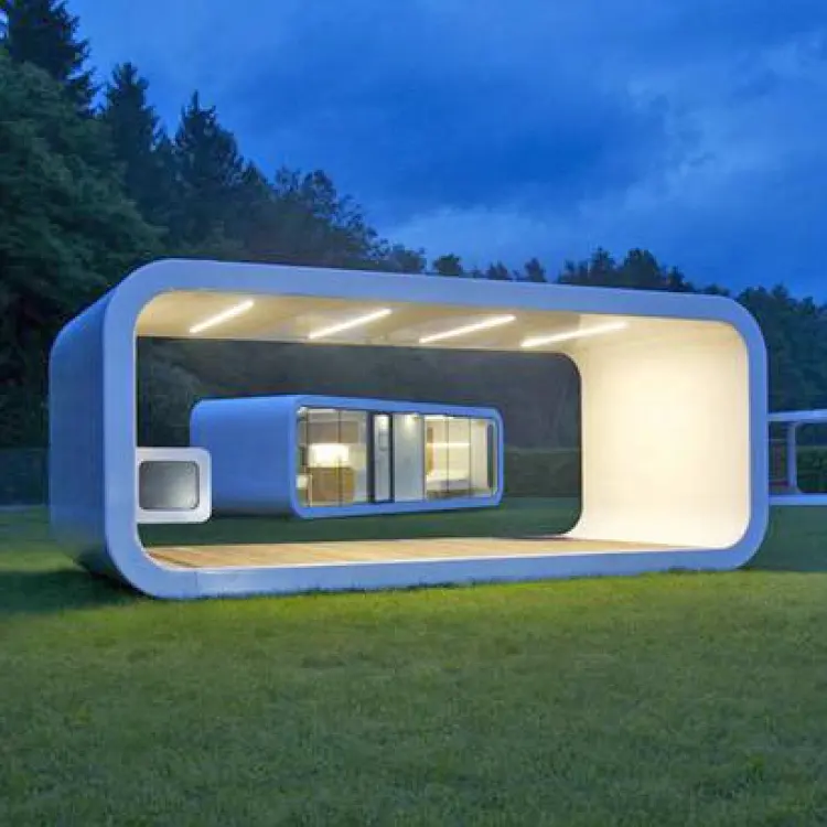 Qatar ตู้คอนเทนเนอร์สุดหรูกล่องเก็บของขนาดเล็กสำหรับบ้าน cocina Apple Cabin POD Modular อาคารหลังสวน prefab ห้องน้ำห้องบ้านโรงแรม