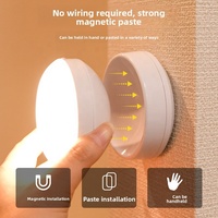 Lámpara LED Inalámbrica Moderna con Sensor de Movimiento y Rotación de 360°, Lámpara de Dormitorio Recargable por USB, Luz de Gabinete de Plástico de Bajo Consumo