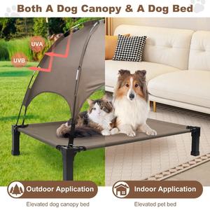 Oem Waterdicht Wasbaar 2in1 Verhoogd Hondenbed Met Luifel Petentbed Voor Binnen En Buiten - Product Image 3