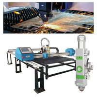 Machine de découpe laser à fibre portative 1500W, CNC, 3 axes, table de travail 1530, refroidissement par eau, Hiwin, pour tôles métalliques