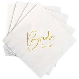 50 Pcs Bride Foreign Trade Wedding Dinner Table Decoration Engagement Party Paper Napkins - Product Image 5