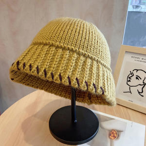 Chapeau bob rétro japonais en fourrure de <span class=keywords><strong>lapin</strong></span> <span class=keywords><strong>sauvage</strong></span>, version coréenne pour femme, chapeau d'automne et d'<span class=keywords><strong>hiver</strong></span>, chapeau chaud, chapeau de pêcheur - Product Image 5