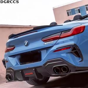 Pour BMW Série 8 G14 G15 G16 830 840 – Décoration de pare-chocs arrière en fibre de carbone avec lames d'air aérodynamiques - Product Image 6