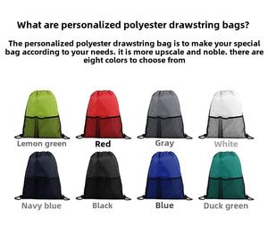 Customizable Nylon Mesh <b>Drawstring</b> <b>Backpack</b> with Double Shoulder Straps for Advertising Promotions - Product Image 3