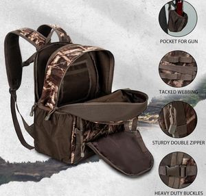 Hunting Backpack Camo Outdoor Hunting Pack for <b>Bow</b> with <b>Holder</b> Backpack for Outdoor Camping & Hiking - Product Image 2