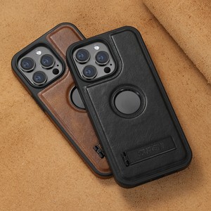 Venta al por mayor de la caja del teléfono TPU PC hueco de carga inalámbrica a prueba de golpes contraportada para el iPhone 16 15 14 13 12 con soporte - Product Image 6