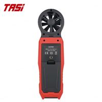 Anémomètre numérique personnalisable TASI TA642A, résolution 0,001 m/s, fonction de maintien des données, fonctions max/min, température de l'air, vitesse du flux