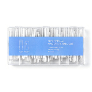 240 piezas de <span class=keywords><strong>moldes</strong></span> de uñas ABS de doble punta, delgados, en forma de T, puntiagudos, tipo ataúd, para extensión, transparentes, para salones de uñas y uso DIY - Product Image 5