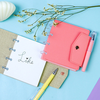 École En Gros Mini Budget Binder Pu Cash Enveloppe Argent Portefeuille Binder A7 Binder Portefeuille avec Fermeture Éclair