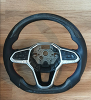 Volant sport personnalisé en fibre de carbone avec LED, compatible avec VW Golf GTI GTS R GLI GTD MK7 MK6 MK5 MK4, mise à niveau du modèle ancien vers le nouveau modèle