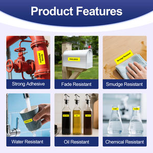 Cinta de Etiquetas Laminada Adhesiva Estándar Orison TZo-651 Compatible con TZe651 TZe-651 de 24 mm, Negra sobre Amarillo, para Impresora Brother <span class=keywords><strong>P</strong></span>-<span class=keywords><strong>Touch</strong></span> - Product Image 4