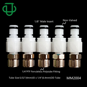 Пластиковый 1/4 "PTF ferrule freless freting с клапаном, соединительная муфта, вставка, БЫСТРОРАЗЪЕМНАЯ муфта для воздушного шланга - Product Image 4