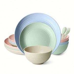Juego de Vajilla Personalizado en Oferta, 28 Piezas/Juego, Recipientes para Alimentos para Niños, Juego de Vajilla de Paja de Trigo - Product Image 4