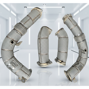 Pour les modèles <span class=keywords><strong>BMW</strong></span> X5M F95 / X6M <span class=keywords><strong>F96</strong></span> <span class=keywords><strong>Competition</strong></span>, le downpipe sport optimise le flux d'échappement, libère de la puissance et du couple supplémentaires. - Product Image 4