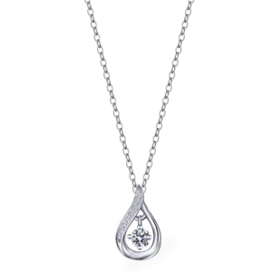 Schlussverkauf Mode S925 Sterlingsilber zierliche Kette Kristall-Charme anhänger Halskette für Damen Mädchen Halskette Luxus