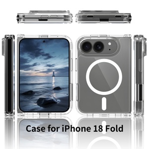 Étui de téléphone pliable magnétique transparent gauche-droite pour <span class=keywords><strong>iPhone</strong></span> 18 Fold, protection anti-jaunissement, protection contre les chocs - Product Image 6