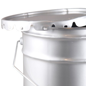 Cubo redondo de metal de 25L con tapa de bloqueo de anillo Tambor de estaño para agua y gasolina Capacidad de 20L - Product Image 1